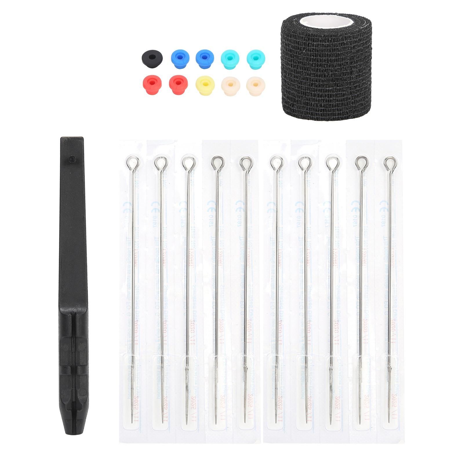 

Hand Tattoo Pen Stainless Steel Tattoo Needle Bandage Grommet Tattoo Tool Kit Accessory 9RL