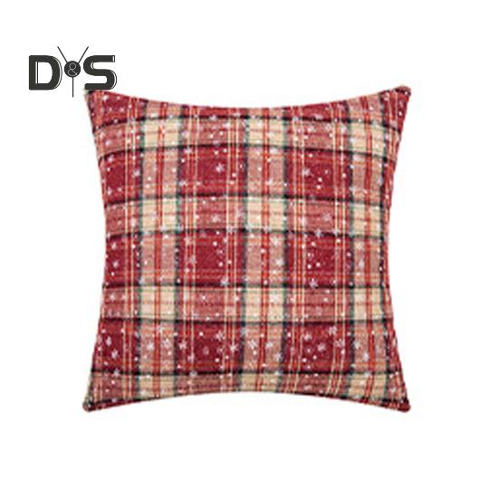Vánoční povlak na polštář kostkovaný potisk Jednostranný potisk Stálobarevný skrytý zip Dostupné dvě velikosti Dekorace na pohovku Throw Povlak na polštář Polštář Sham