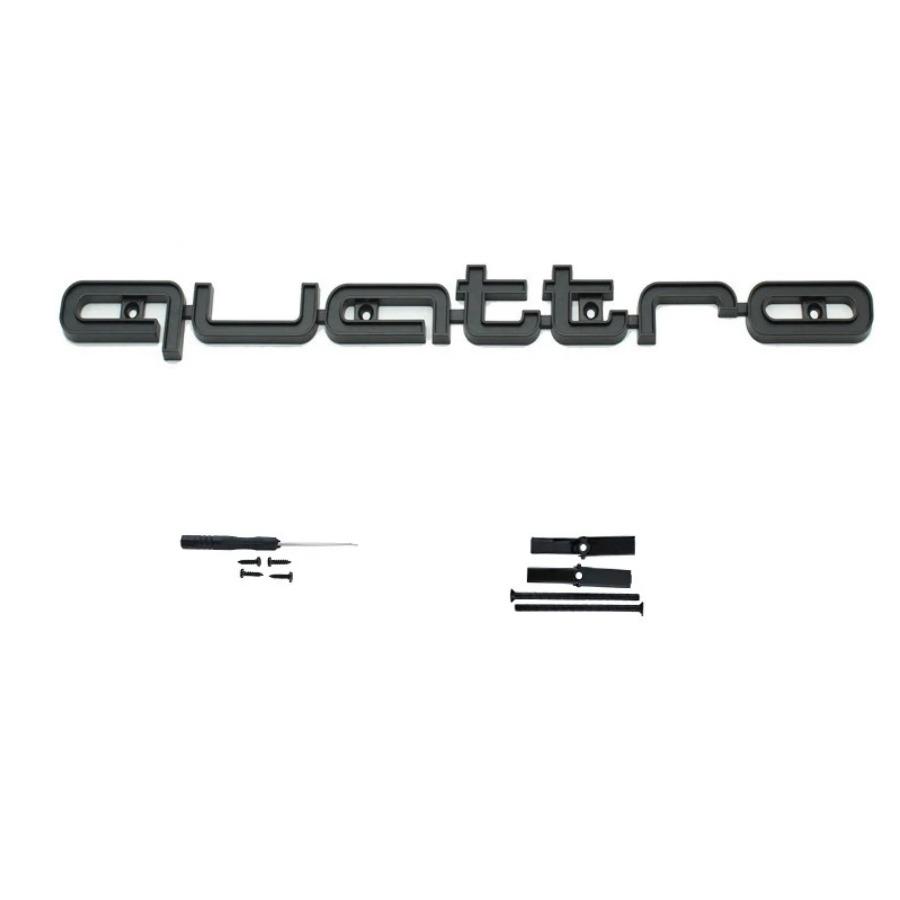 1Pc Quattro Emblem 3D ABS Car Front Grille Emblem For A3 A4 A5 A6 A6L A7 A8 Q3 Q5 Q7 S3 S4 S5 RS3 RS4 RS6 Badge Accessories