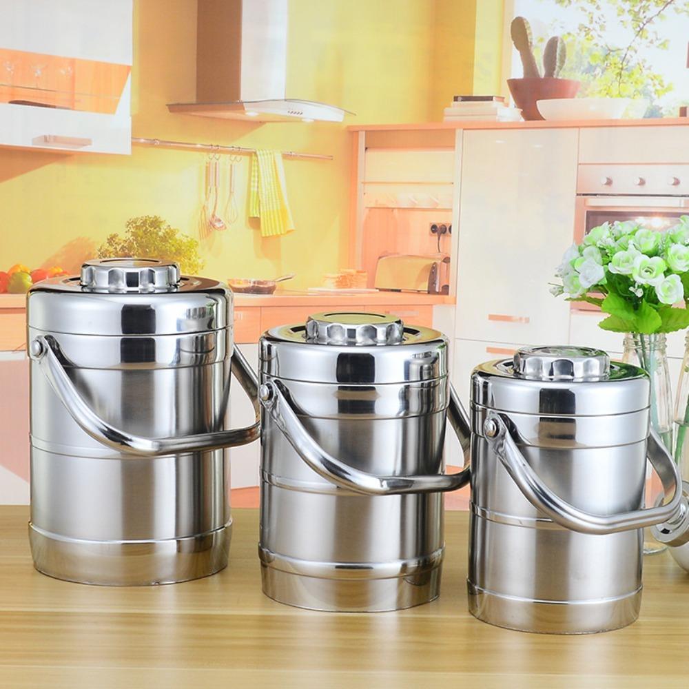 Large Capacity Thermos Food Container 3 Layer Thermal Pot Dinnerware Insulated Lunch Box  Picnic