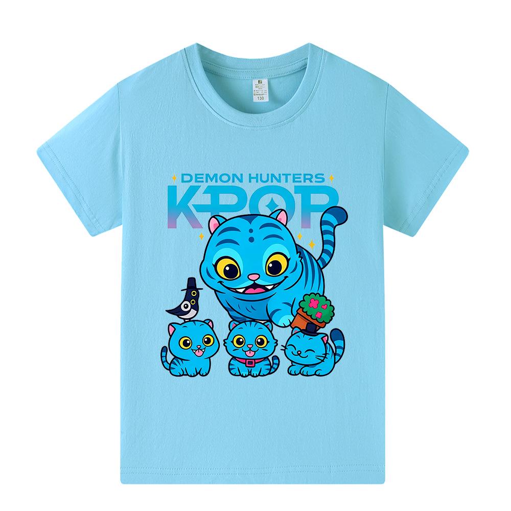 Kpop Demon Slayer Group Kids' Short Sleeve T-Shirt