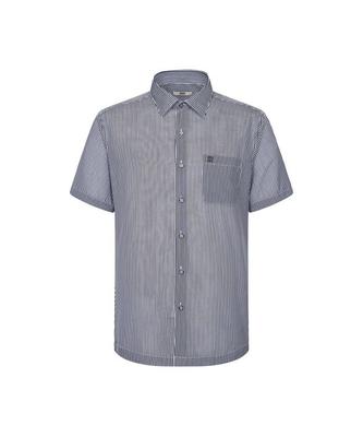 Dagseusyeocheu 100% Polyester No Care Striped Short Sleeve Shirt_Dls3Shcs160K1