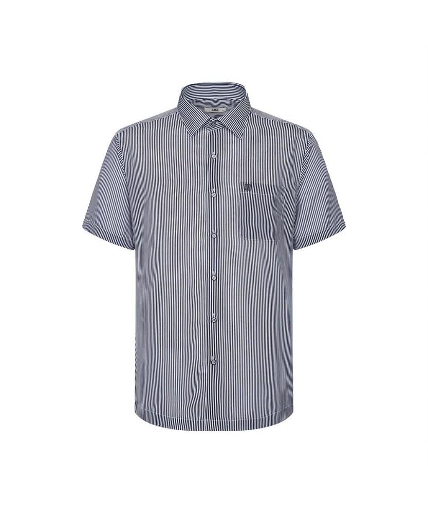 Dagseusyeocheu 100% Polyester No Care Striped Short Sleeve Shirt_Dls3Shcs160K1