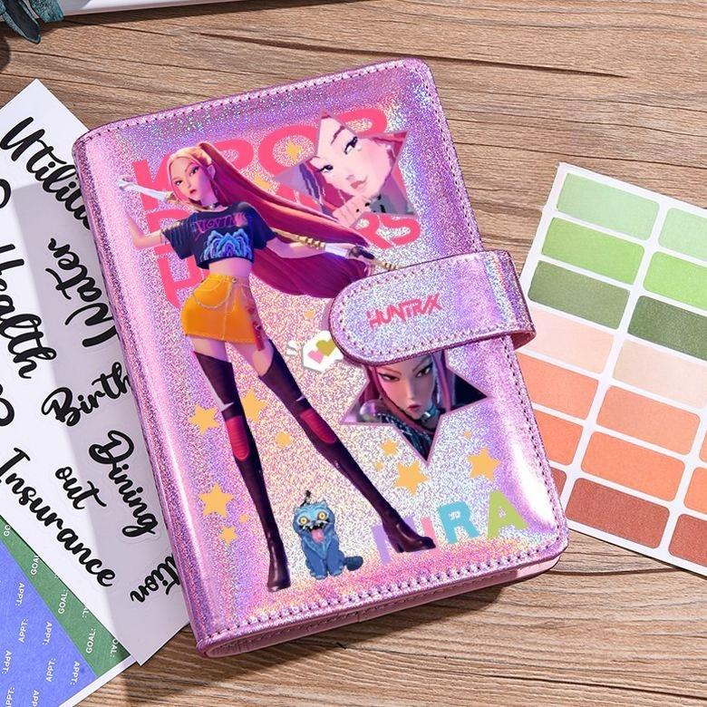 Nuovo KPop Demon Hunters Rumi Mira Zoey Anime Bidimensionale Laser Quaderno Carino Dolce Ragazza Diario di Alta Qualità Regali per le Feste