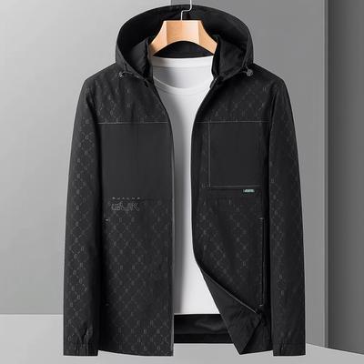 Spring and Autumn New Men's Removable Hooded Jacket Men's Jacket Fashion Versatile Casual Men's Jacket