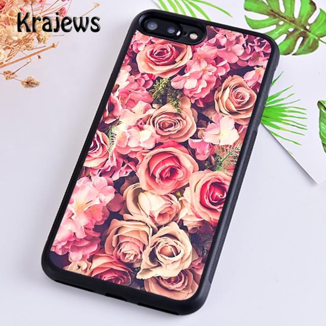 Krajews Peony Sunflowe Rose Daisy Plants Flower Phone Case For iPhone 17 Air 16 15 14 Plus 11 12 13 Pro Max Coque Fundas