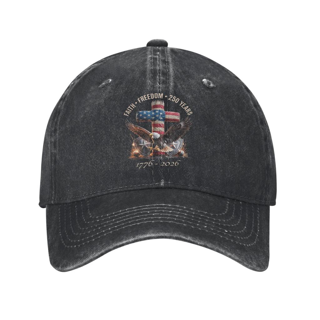 USA th Anniversary Baseball Cap Vintage Distressed Denim Snapback Hat Unisex Outdoor Workouts Unstructured Hats Cap