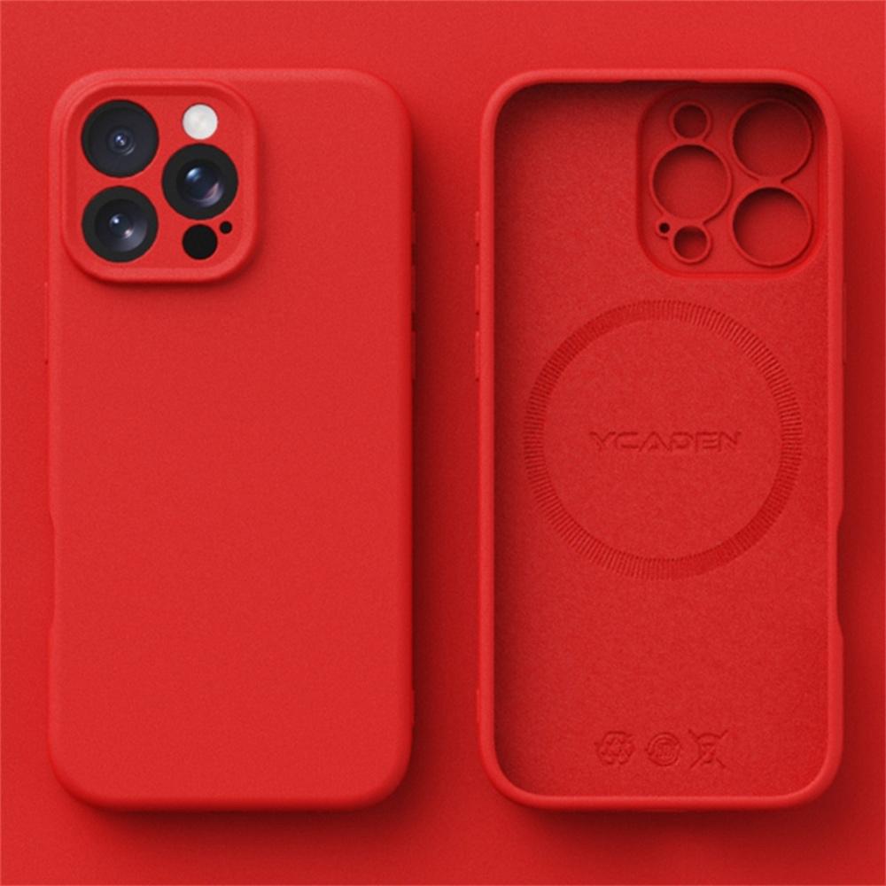 Luxury Silicone Soft Magsafe Case For iPhone 16 15 14 12 11 13 Pro Max 16 Plus 16E Wireless Charge Shockproof Matte Candy Cover