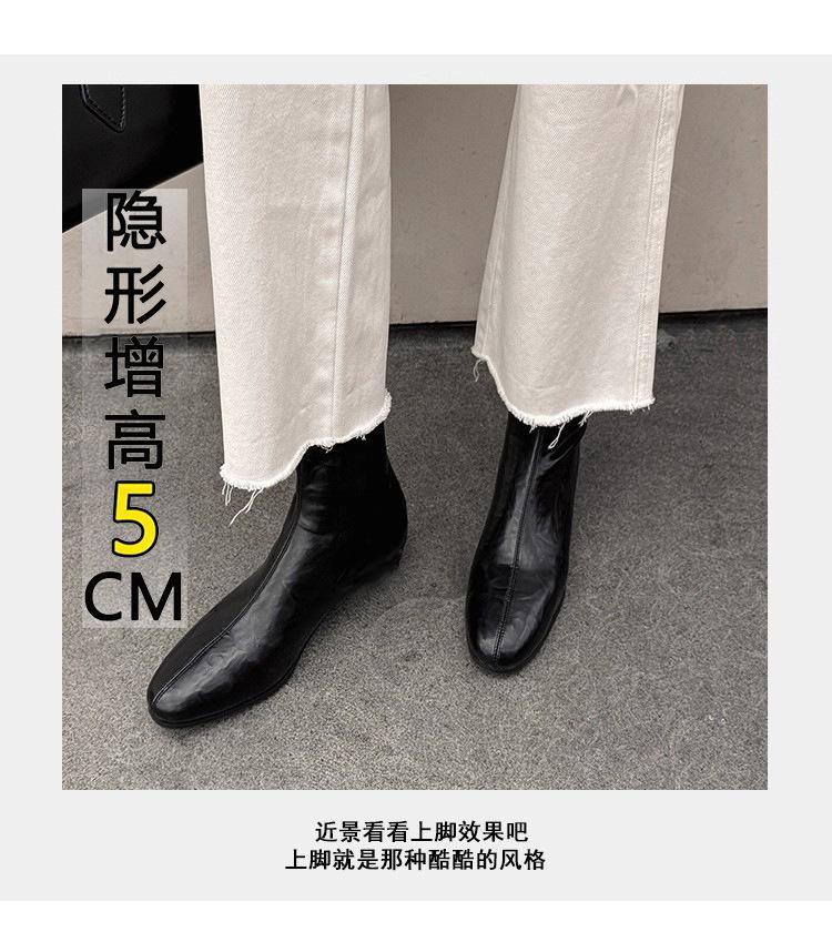 

Lan Cabinet Edition~ Осень и зима новые круглый носок короткая голенище эластичные тонкие ботильоны носки ботильоны модный темперамент низкий каблук рукав короткие ботильоны женские 40