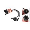 UXCELL 4pcs Car Spark Plug Coil Wires Ignition Coil Harness Cable 7mm Fit for Mercedes-Benz C220 W202 L4 2.2L 1994-1996