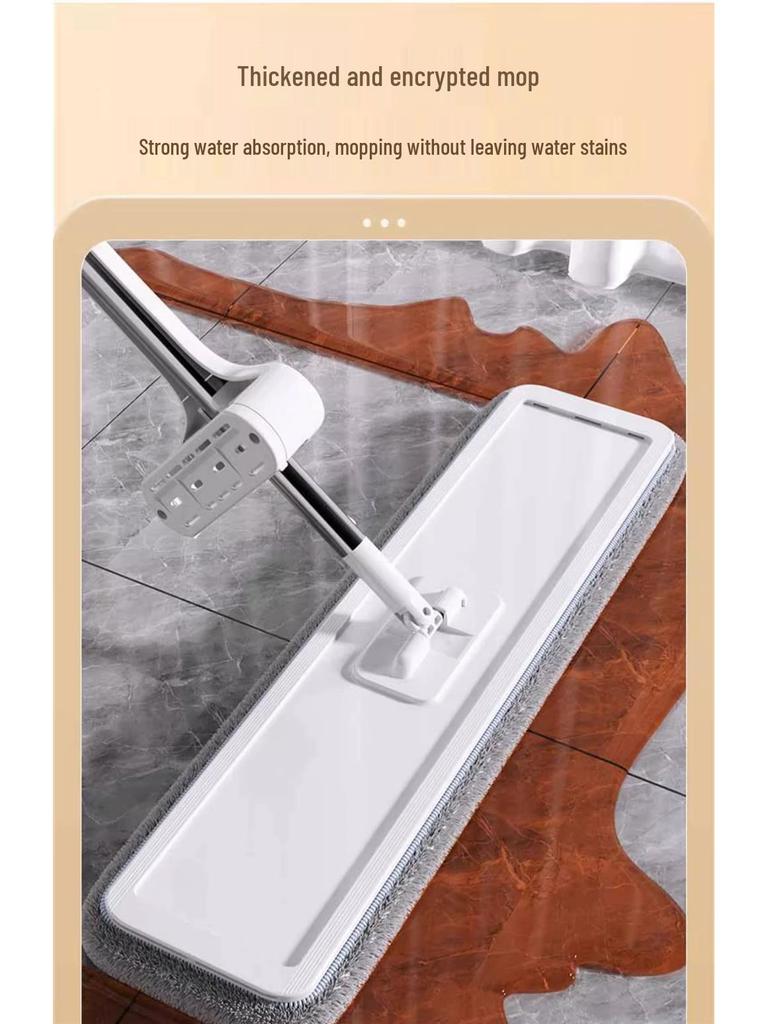 2025 Hands-Free Flat Mop: Large, Effortless, One-Wipe Clean Floor Mop