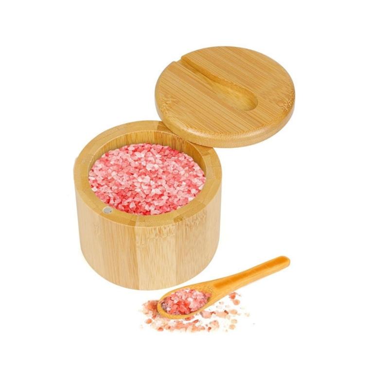 Natural Storage Box 4 Compartment Design For Kitchen Countertop Organization