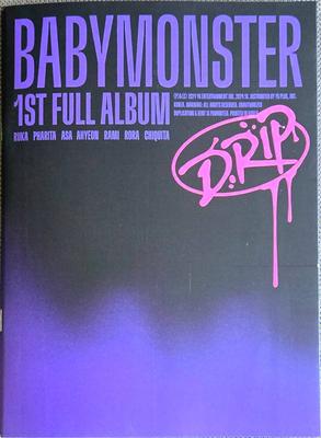 CD BABYMONSTER  Drip Zip Lock Ver.binder Ver.1st YGP0485 YG ENT 2024 South Kore World Music