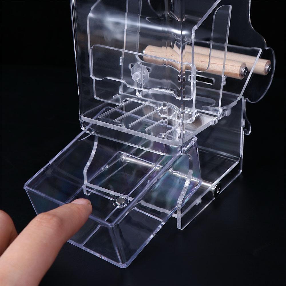 Cockatiel Acrylic Easy To Install Parakeet Bird Feeders Parrot Feeding Bowl Cage Accessories Dispenser