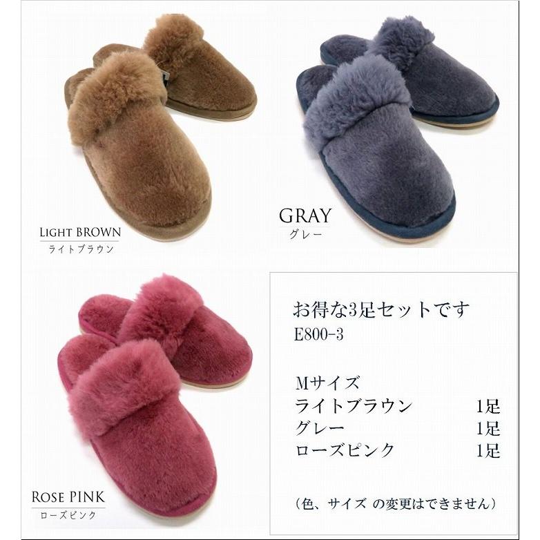 P2x Medium Washable Shearling Slippers [Great value 3-pair set] [Please check the set contents] 100% natural wool Made in Australia All wool type
