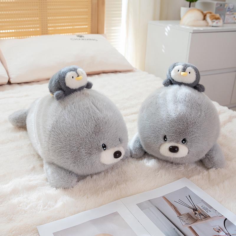 

Adorable Penguin & Sea Lion Plush Bedtime Pillow Doll 50 cm