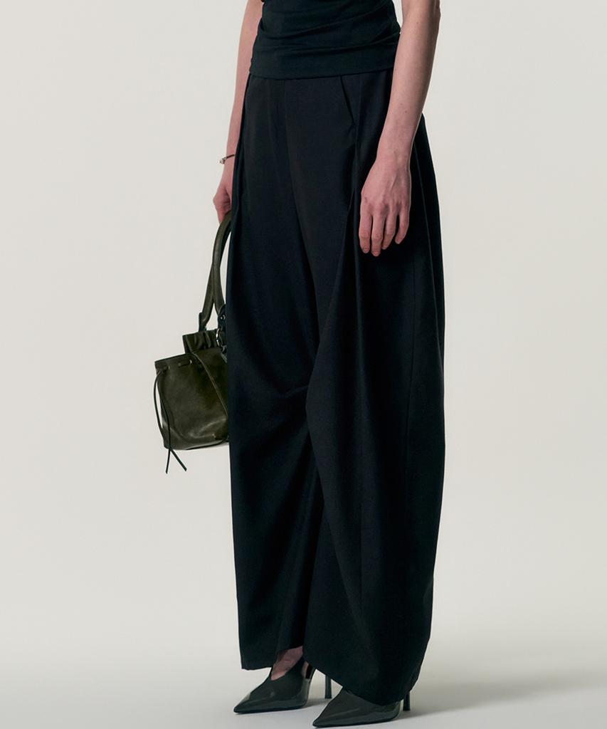 Kimjisu Soft-Curve Wide Pants_Black