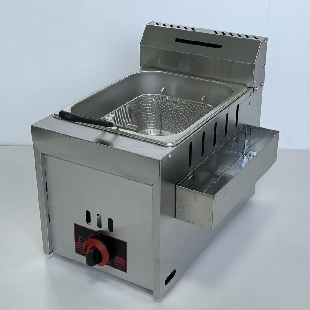 Commercial Deep Fryer Oil Portable Sturdy with Removable Basket 6L for Fried Chicken French