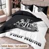 Newcastle United FC Printed Bedding Set Custom Name Text 1 Duvet Cover 2 Pillowcases For Bedroom