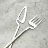 Silver Stainless Steel Dinnerware High Quality Cutlery Set Matte Flatware Knife Dessert Fork Fruit Fork Long Spoon Tableware Set