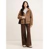 JUZUI Women's Maillard 100% Wool Sherpa Fleece Coat