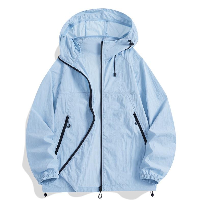 Sunscreen clothing Men's summer hooded sunscreen clothing Sports jacket Breathable outdoor jacket Summer fishing sunscreen clothing