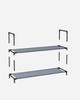 SONGMICS 10-Tier Shoe Rack, Shoe Stand, Space-Saving Shoe Storage, 45 x 28 x 173 cm, Metal Frame, Non-Woven Fabric Shelves, for Hallway, Bedroom, Grey