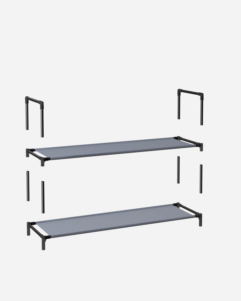 SONGMICS 10-Tier Shoe Rack, Shoe Stand, Space-Saving Shoe Storage, 45 x 28 x 173 cm, Metal Frame, Non-Woven Fabric Shelves, for Hallway, Bedroom, Grey