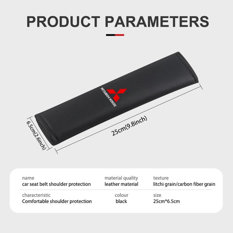 xkhr10 For Mitsubishi 1/2PCS Car Seat Belt Covers Shoulder Cushion Protector Pad Outlander Lancer Eclipse Mirage Xpander Attrage