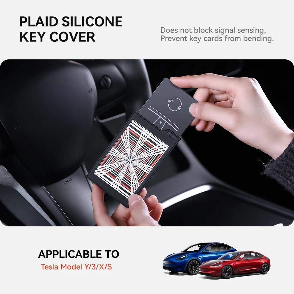 Car Smart Remote Key Card Cover Case Key Bag Shell Holder For Tesla All Model 3 Y Juniper Keychain Styling Accessories