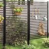 90x120cm Metal Privacy Fence PE-Coated Steel Pipe Privacy Screen Panel Fence for Outside Backyard Garden Patio Decoration Gifts