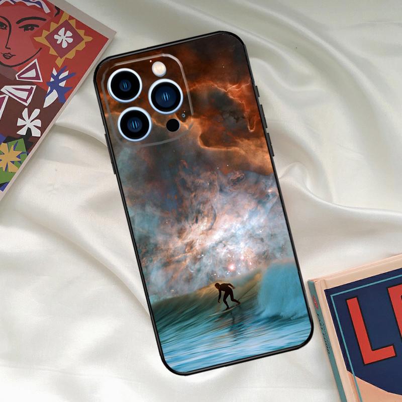 Surf Surfing Wave Phone Case For iPhone 15 14 12 11 13 16 17 Pro Max 15 16 Plus 13 Mini 16e 17 Air Funda Cover