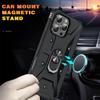 For Apple iPhone 16 15 14 Plus 13 12 Mini 11 Pro X XR XS Max 7 8 Plus SE 2020 2022 Case High Quality Hard PC + TPU Shockproof Rotate Ring Stand Cover