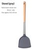 High-Value Silicone Cooking Shovel with Wooden Handle - Non-stick Pan Special, Stainless Steel Kitchen Utensil