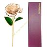 24K Plated Gold Dipped Rose Dried Flower with Gift Box and Dispaly Stand 55KF