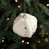 Starry Knit Christmas Ornaments Decorative Foam Balls DIY Craft Festive Tree Decor with Hanging Loop