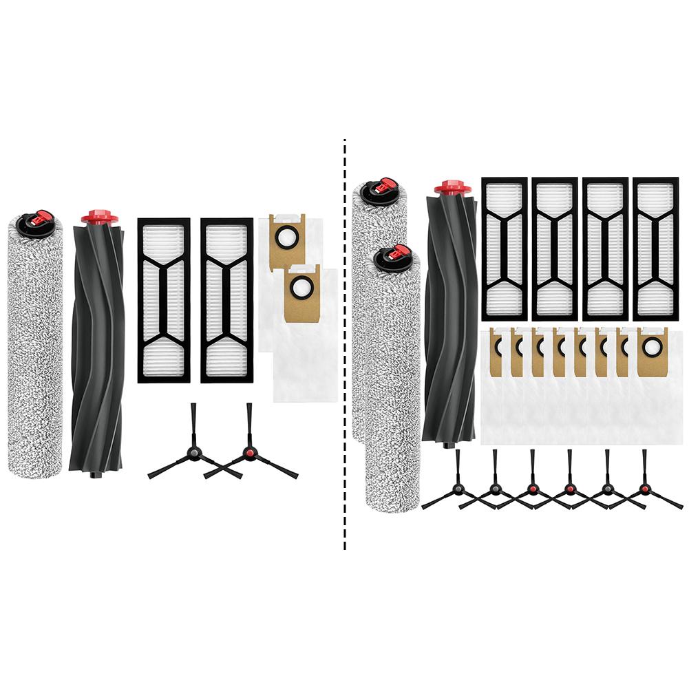 Main Brush, Side Brushes, Filter Bags & Rolling Mop Kit For Eufy For Omni S1 Pro / S1 Vacuum Cleaner – 1 Set