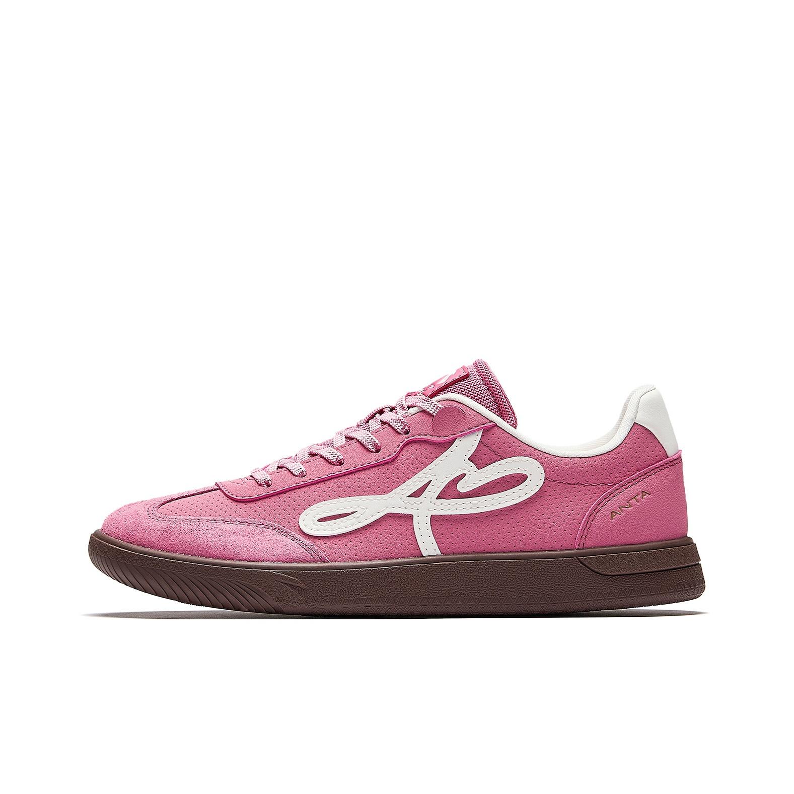ANTA Classic Skate Shoes Pink White Women 922618009-6 35.5