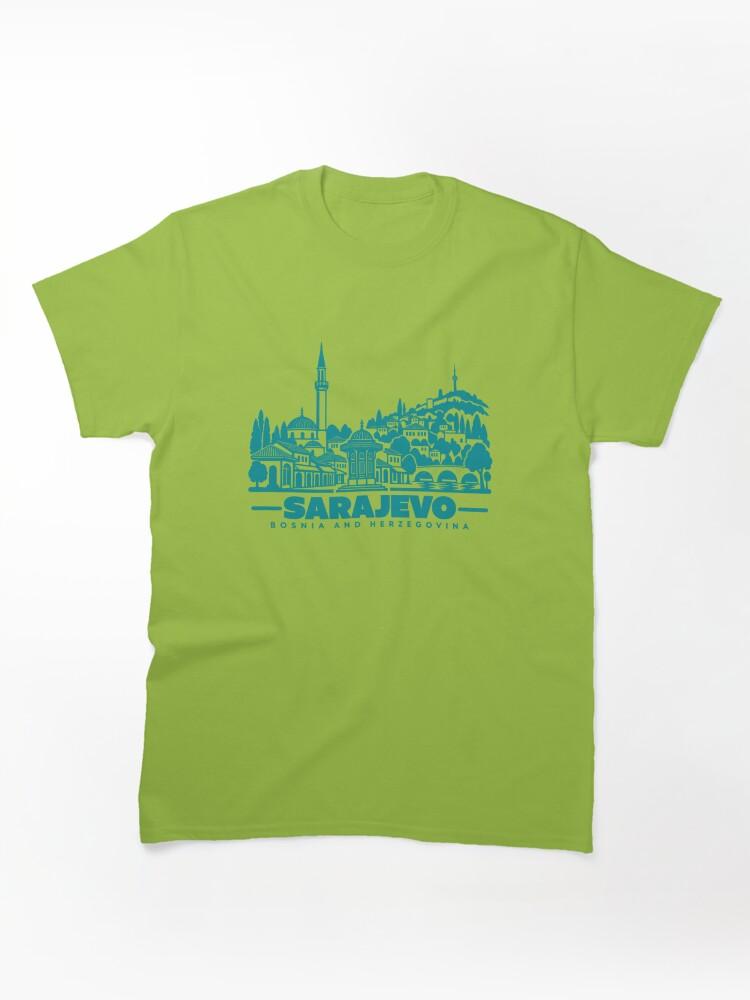 Cities Skylines Sarajevo Bosnia and Herzegovina Line Art Skyline Poster Classic T-Shirt