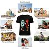 Vintage Cartoon Number 67 Print Casual Versatile Short Sleeve T-Shirt Pure Cotton T-shirt