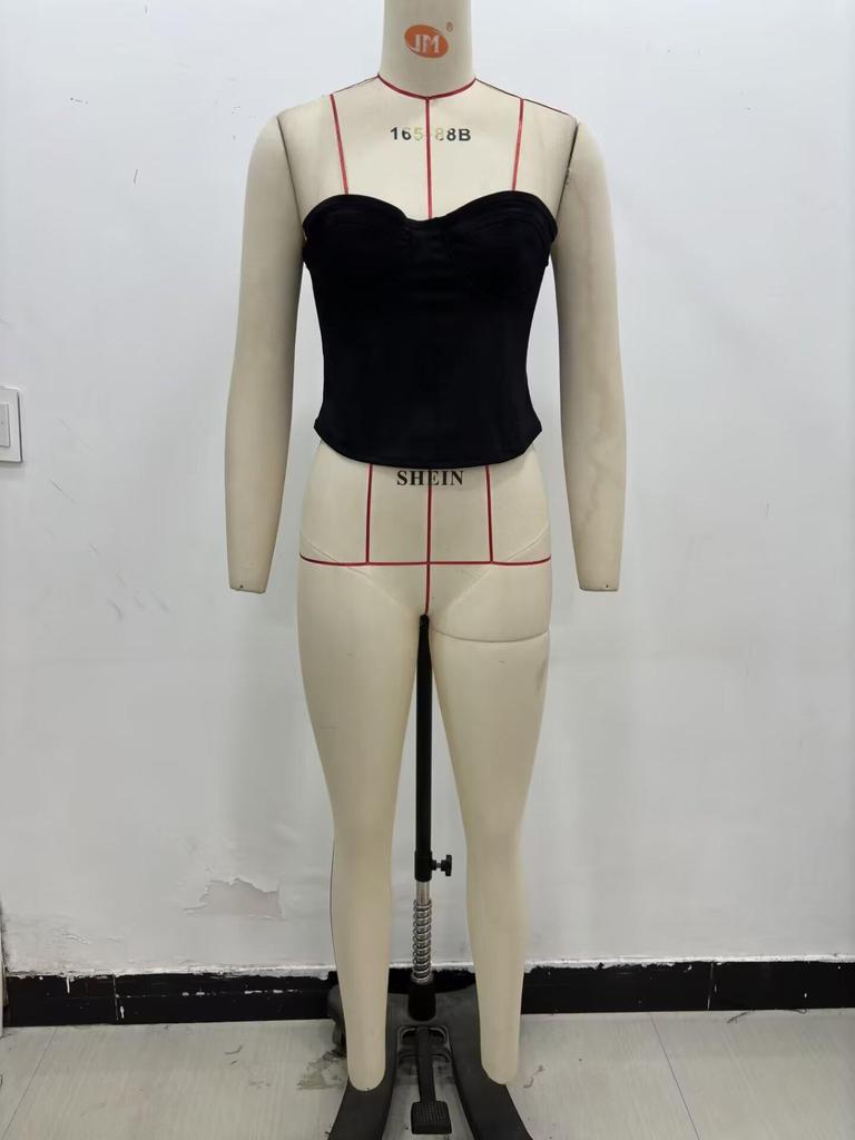 Women's Sleeveless Bustier Corset Top - Sexy European & American Style for Spring & Autumn 2025