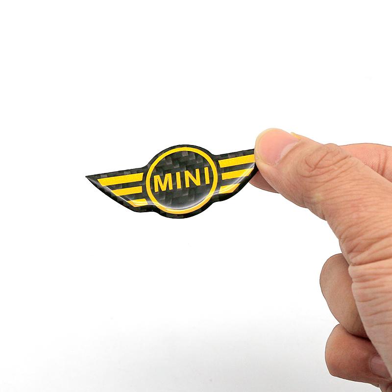 1Pcs Car Styling Steering Wheel Emblem Badge Stickers For MINI Cooper Countryman One S JCW R53 R55 R56 R50 R52 F56 F60 F54 F55 gzpxv22