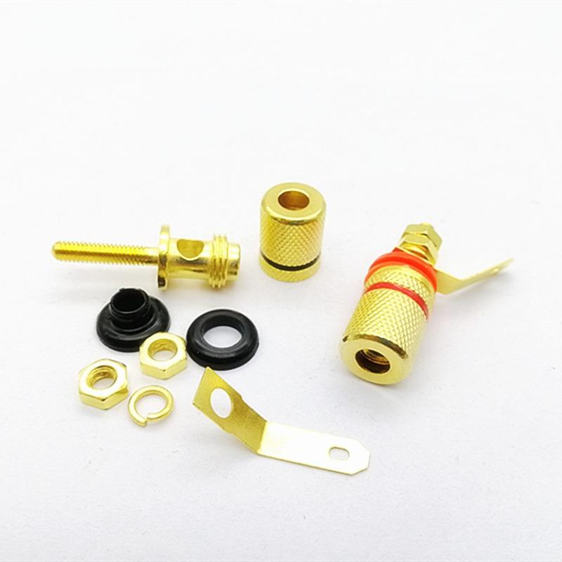 2-10pcs Premium Connector Set for 4mm Banana Plugs, Gold Plated Amplifier Speaker Binding Post Terminals
