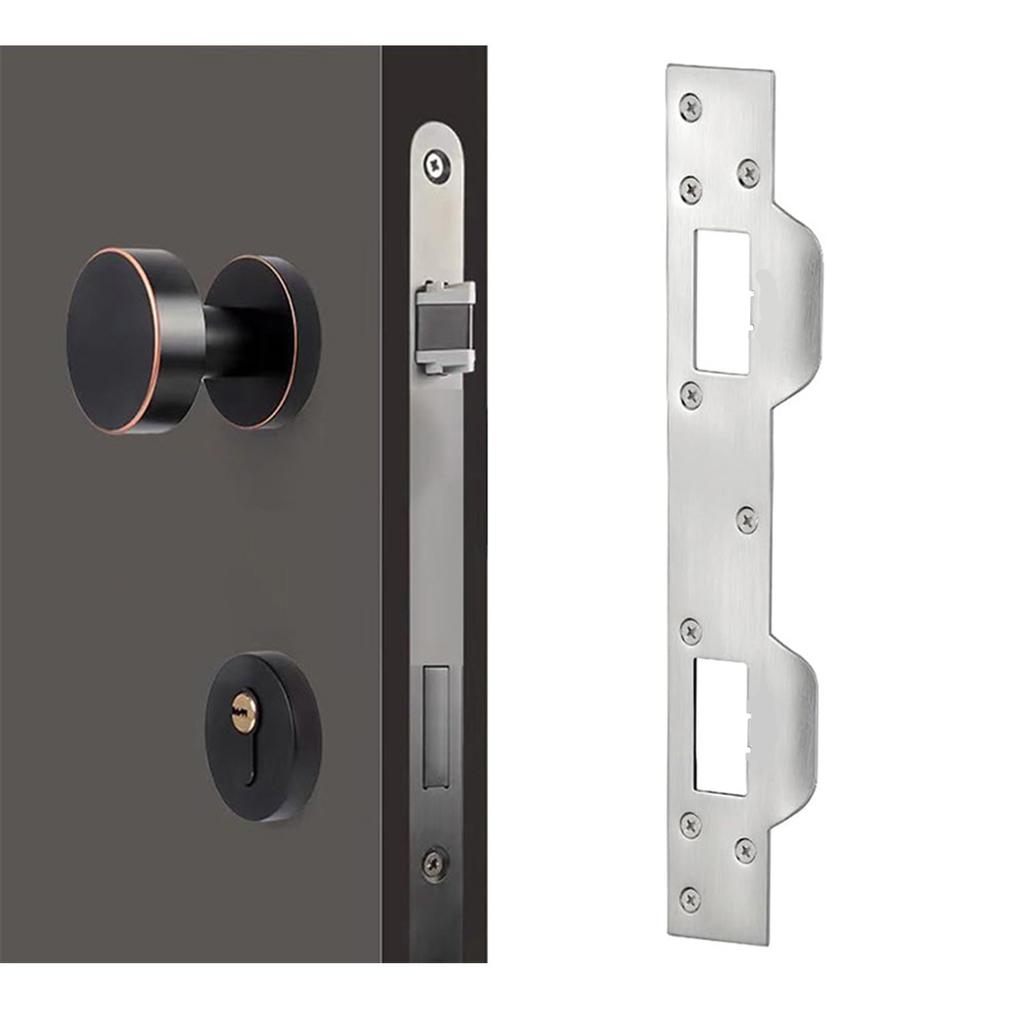Door Strike Plate Double Holes Heavy-Duty Latch Plate for Door Handle Latch & Deadbolt Security Reinforcement Striker