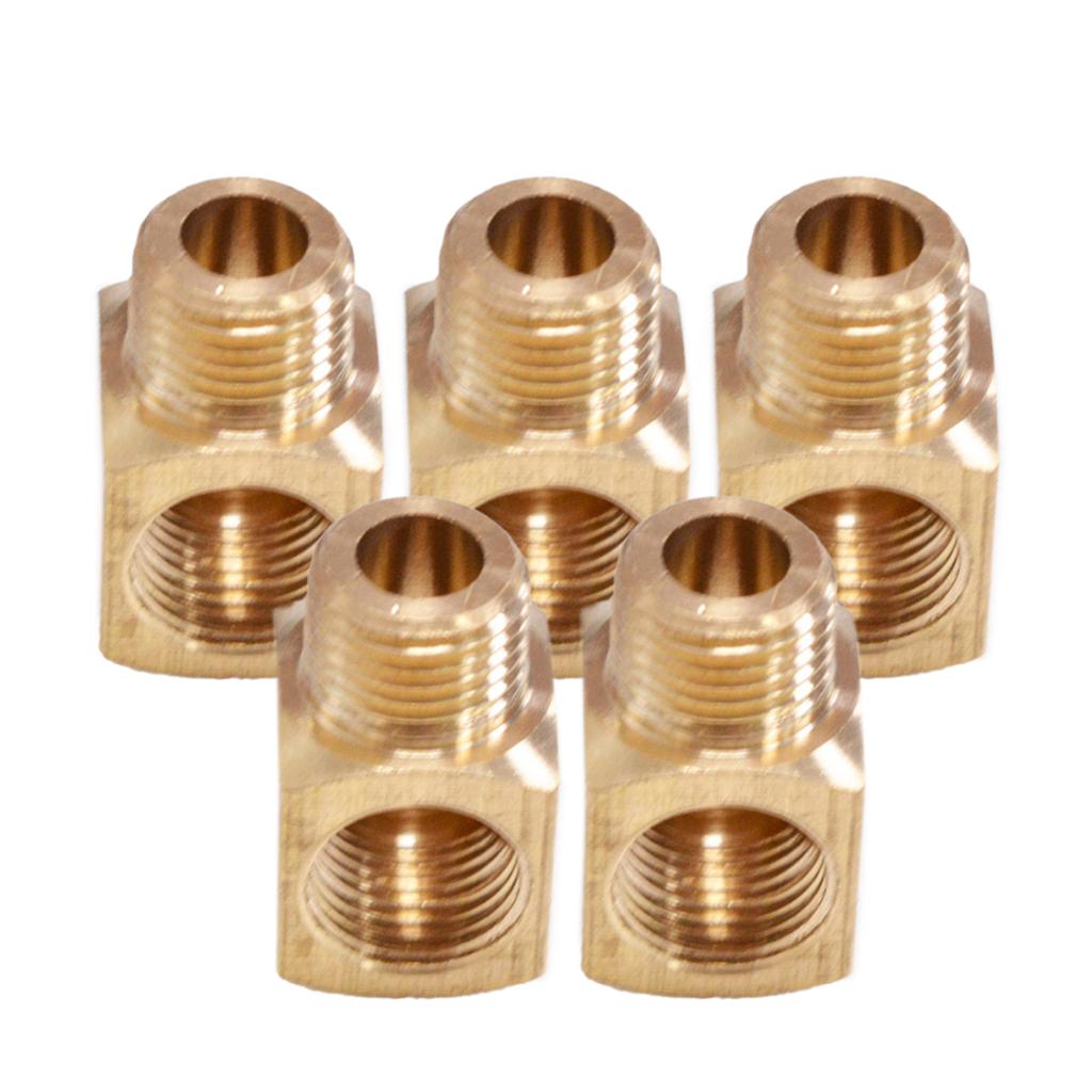 Essentials Set Of 5 Brass Plumbing Fittings Brass Pipe Adapters Heavy Duty Pipe Connectors for Secure Pipe Connections
