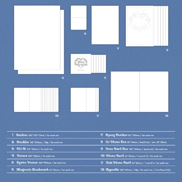 Pre-order NMIXX 1st Full Album Blue Valentine Standard Ver. & SHOP POB