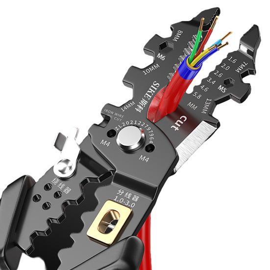 25 in 1 Wire Strippers Ergonomic Handle Precise Stripping Cutting Crimping Multifunctional Wire Stripper Tool DIY Electrician Tool