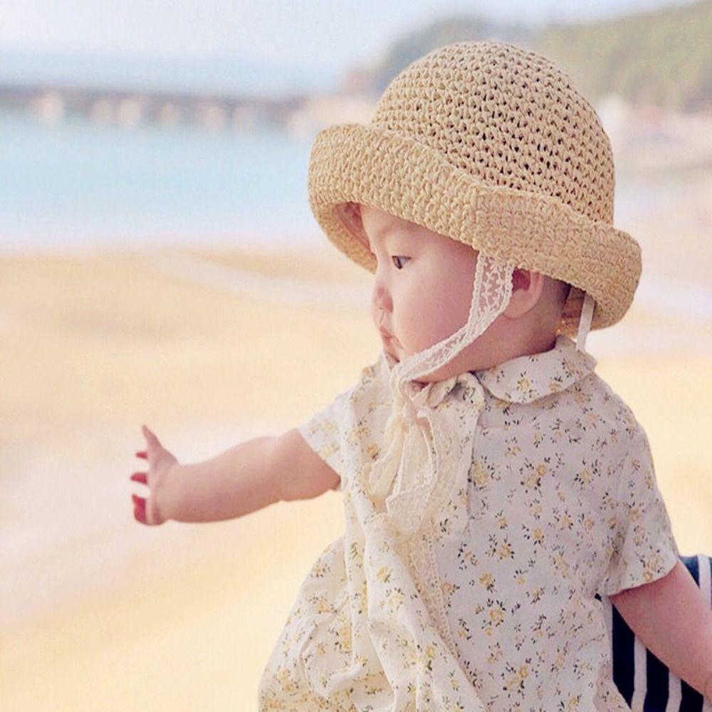 Fashion Sun Protection Casual Beach Hat Lace Baby Hat Straw Cap Panama Cap