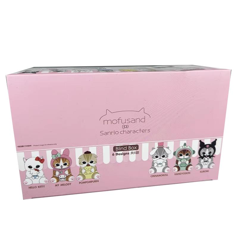 Mofusand Kitten X Kt Cat Cross-Dressing Sitting Posture Blind Box Multiple Styles Cute Doll Desktop Ornament Mystery Box Gifts