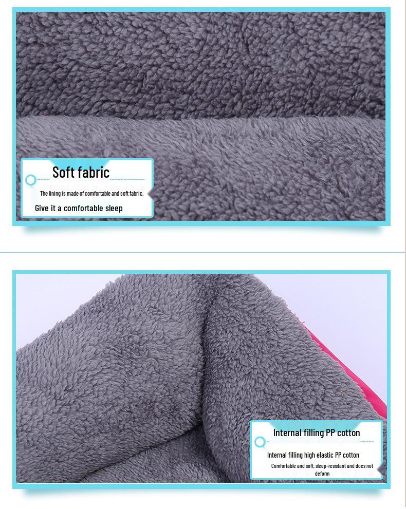Four Seasons Universal Pet Bed - Customizable Logo, Fleece Warmth, Square Design for Dogs & Cats
